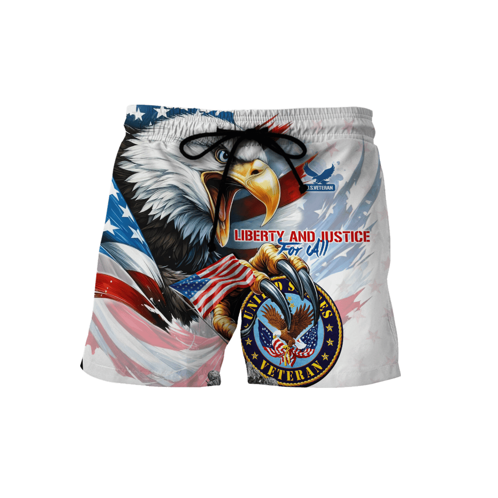 LIBERTY AND JUSTICE FOR ALL - ALL OVER PRINTS SHIRT , Gifts for veterans