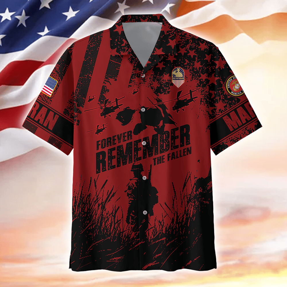 Apparel - Forever Remember The Fallen - Hawaiian Shirt , Gifts for veterans