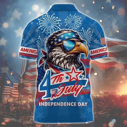 Independence Day 4th Of July Eagle - Zipper Polo , Gifts for veterans