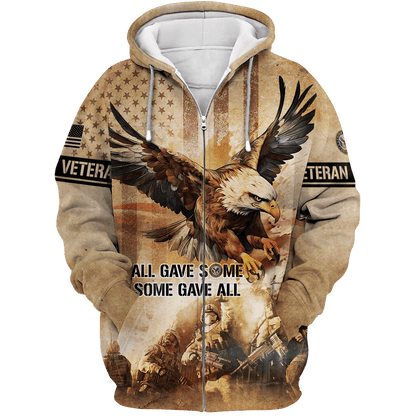 Veterans Shirt Vintage - All Gave Some, Some Gave All - All Over Prints , Gifts for veterans