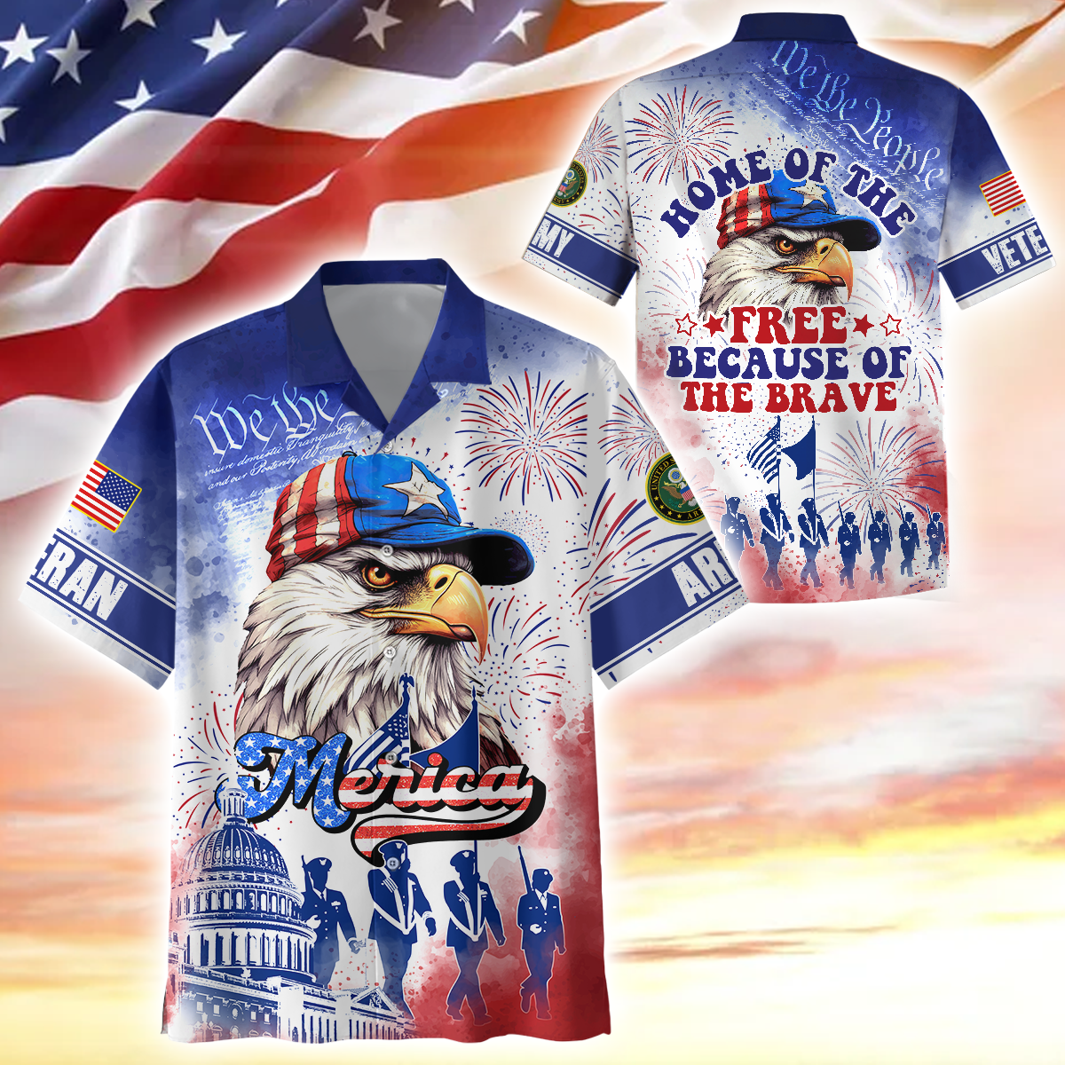 Premium American Pride US Veterans Hawaii Shirt, Gifts For Independence Day, Veterans Day , Gifts for veterans