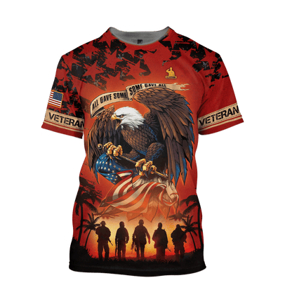 Veterans Shirt - All Gave Some, Some Gave All - All Over Prints , Gifts for veterans