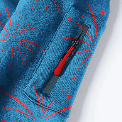 Independence Day - Liberty and Justice For All - Hoodie Half Zipper , Gifts for veterans