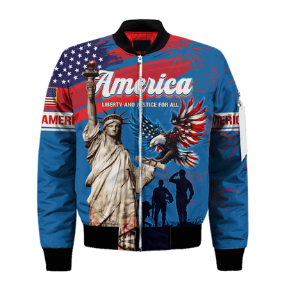 Independence Day - Liberty and Justice For All - All Over Prints , Gifts for veterans