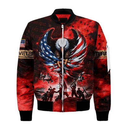U.S Veteran - Let Freedom Ring - All Over Prints Shirt Galaxy Red , Gifts for veterans