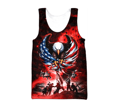 U.S Veteran - Let Freedom Ring - All Over Prints Shirt Galaxy Red , Gifts for veterans