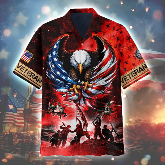 U.S Veteran - Let Freedom Ring - All Over Prints Shirt Galaxy Red , Gifts for veterans