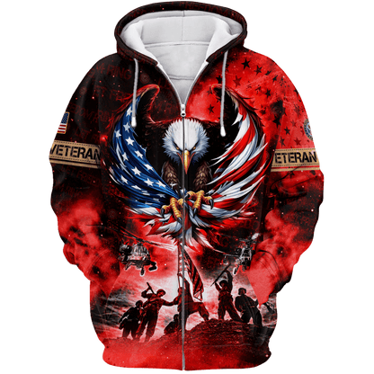 U.S Veteran - Let Freedom Ring - All Over Prints Shirt Galaxy Red , Gifts for veterans