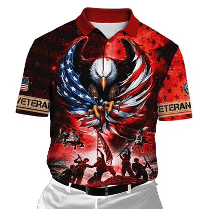 U.S Veteran - Let Freedom Ring - All Over Prints Shirt Galaxy Red , Gifts for veterans