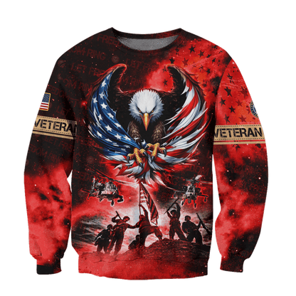 U.S Veteran - Let Freedom Ring - All Over Prints Shirt Galaxy Red , Gifts for veterans