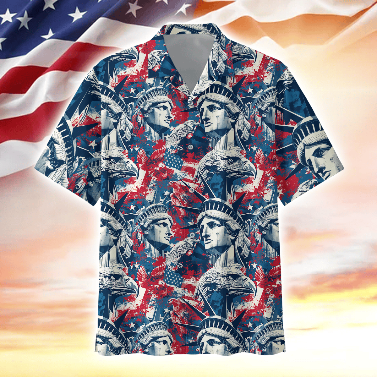 Apparel, Gifts For Independence Day, Hawaiian Shirt , Gifts for veterans, easychoo.com