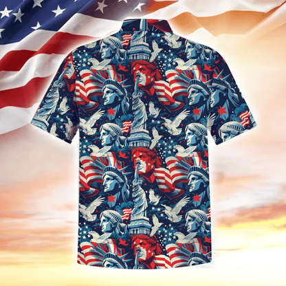 Apparel, Gifts For Independence Day, Hawaiian Shirt , Gifts for veterans, easychoo.com