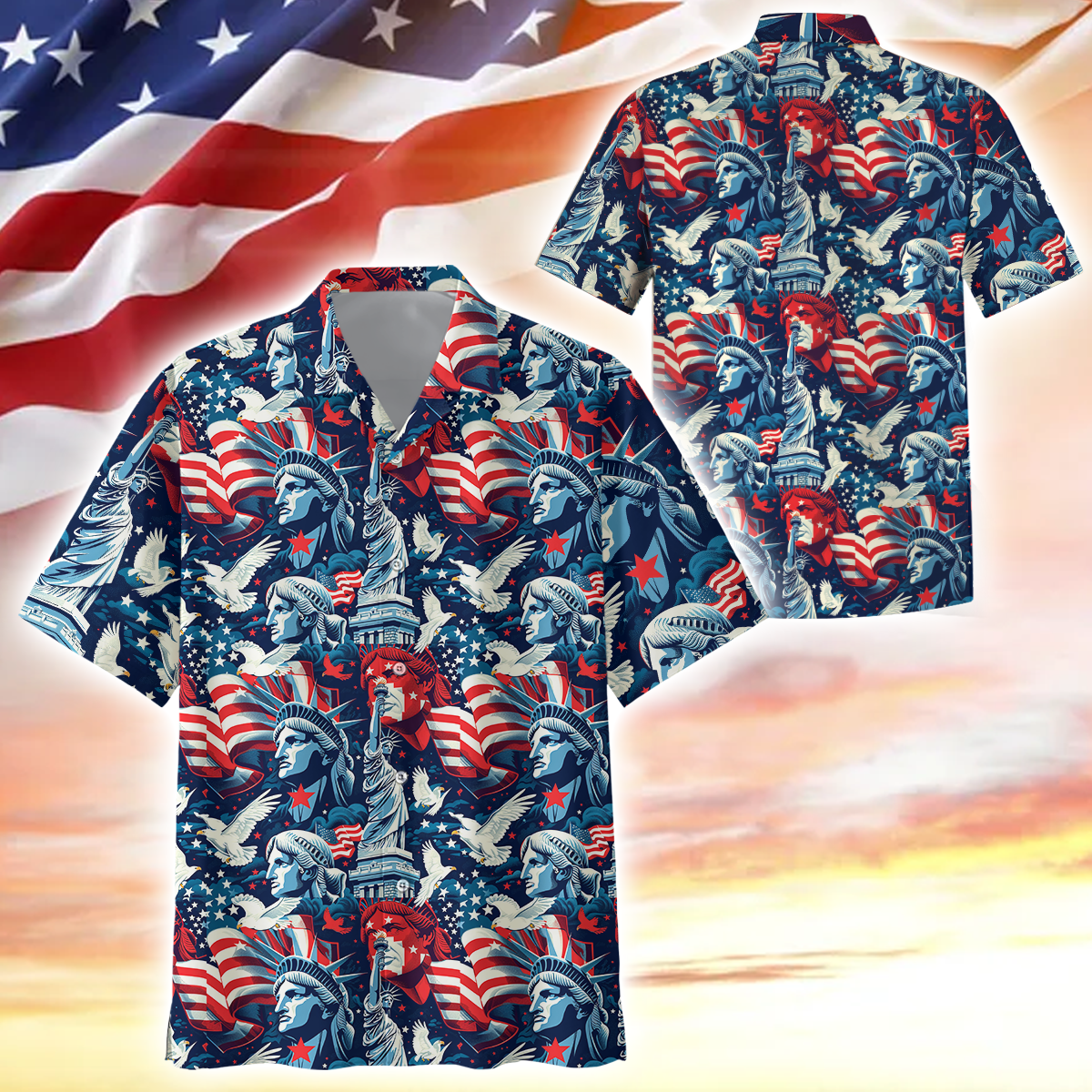 Apparel, Gifts For Independence Day, Hawaiian Shirt , Gifts for veterans, easychoo.com