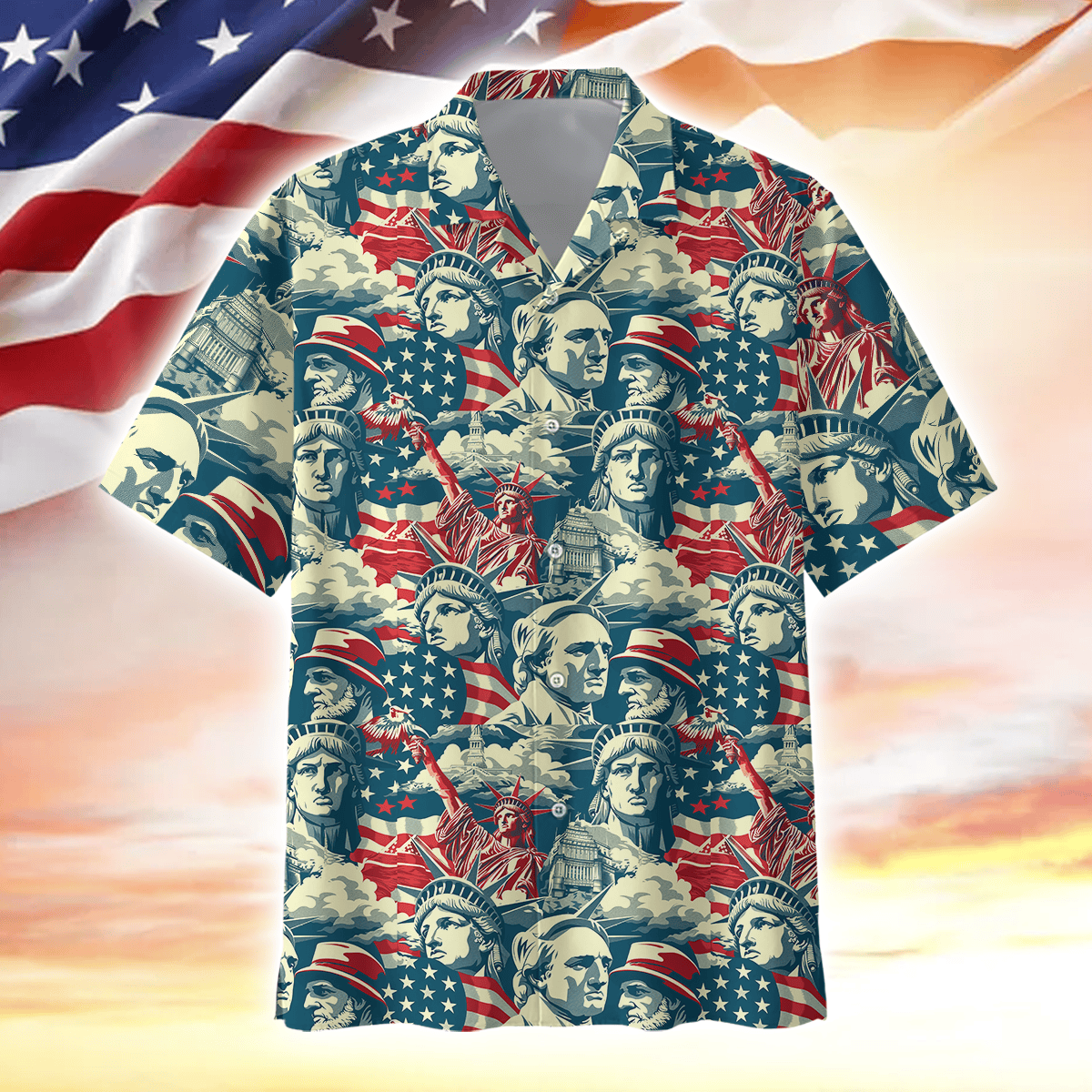 Apparel, Gifts For Independence Day, Hawaiian Shirt , Gifts for veterans, easychoo.com
