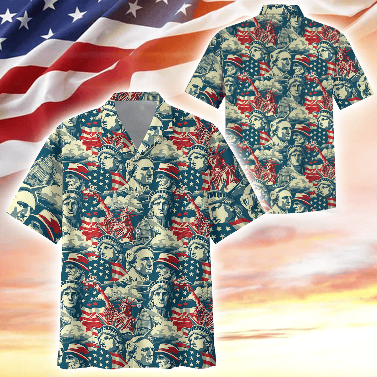 Apparel, Gifts For Independence Day, Hawaiian Shirt , Gifts for veterans, easychoo.com