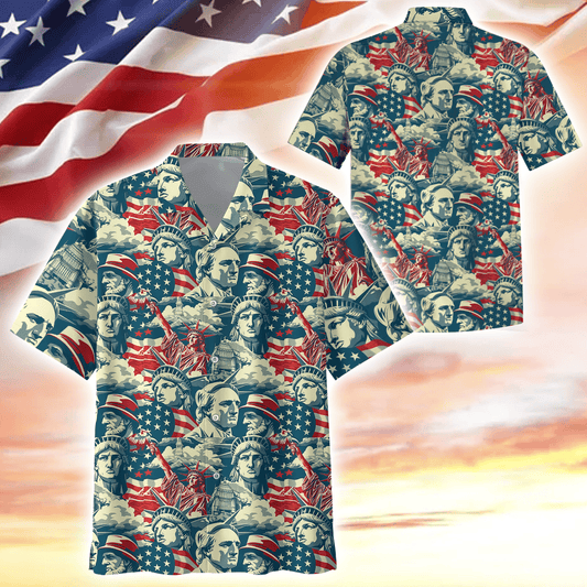 Apparel, Gifts For Independence Day, Hawaiian Shirt , Gifts for veterans, easychoo.com
