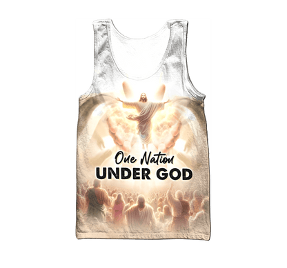 One Nation Under God - All Over Prints Hawaiian Shirt, easychoo.com
