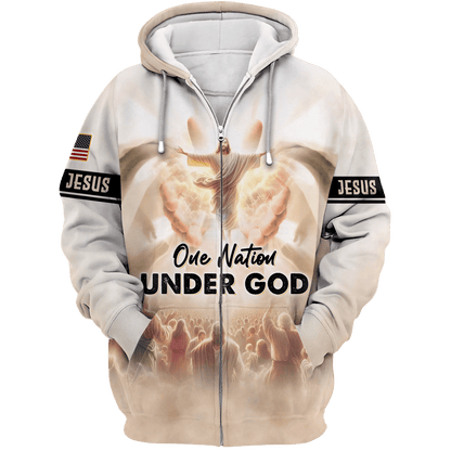 One Nation Under God - All Over Prints Hawaiian Shirt, easychoo.com