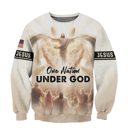 One Nation Under God - All Over Prints Hawaiian Shirt, easychoo.com