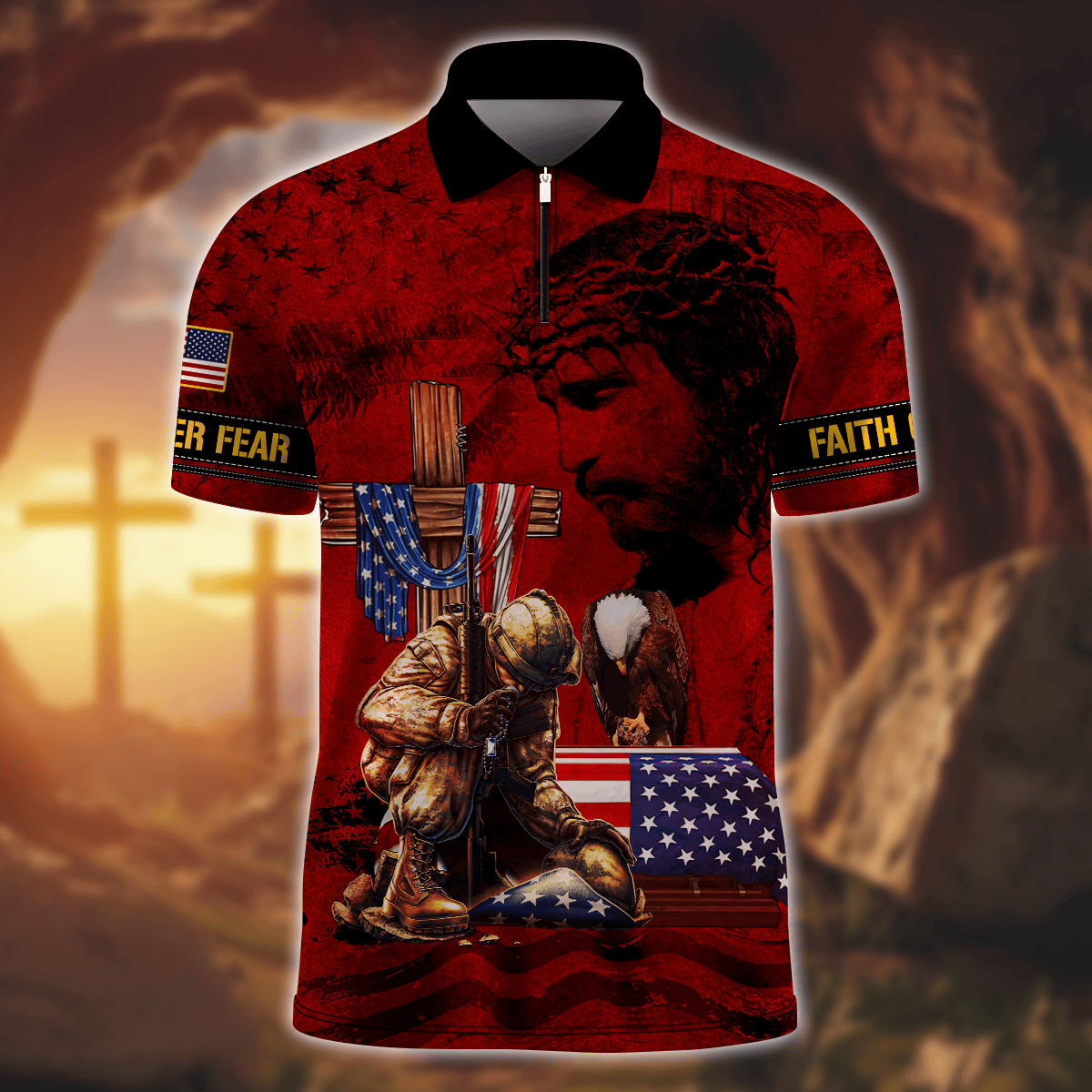 Premium U.S - I took a DNA Test God is my Father - Zipper Polo Shirt, easychoo.com