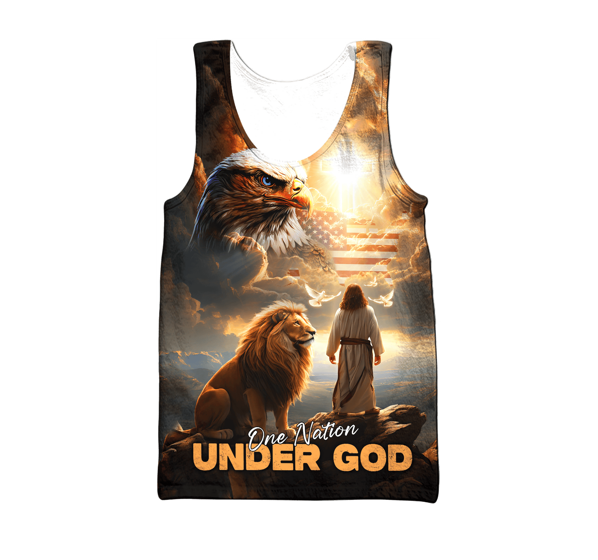 One Nation Under God - All Over Prints Hawaiian, easychoo.com