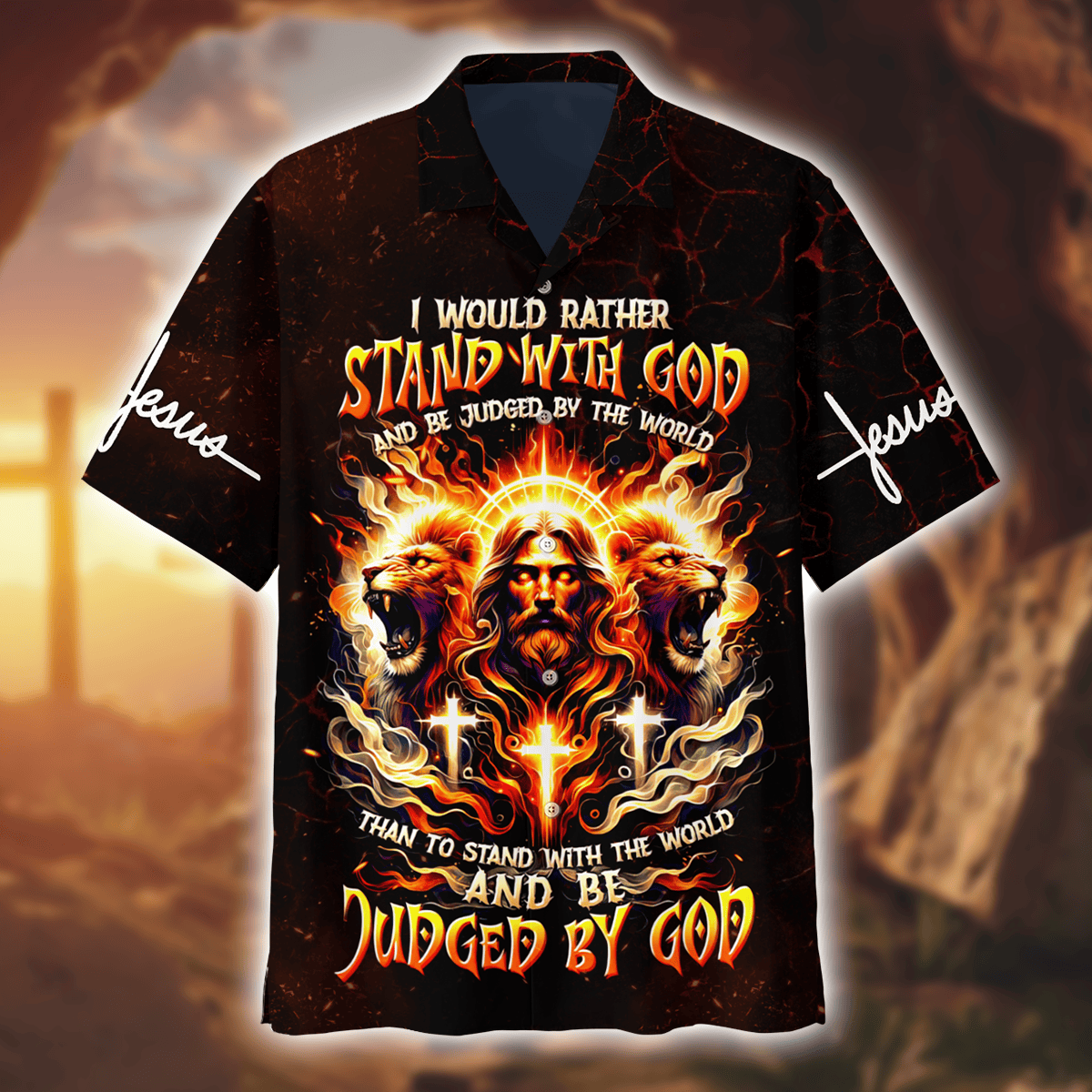Premium U.S - I would rather stand with God - All Over Prints Hawaiian