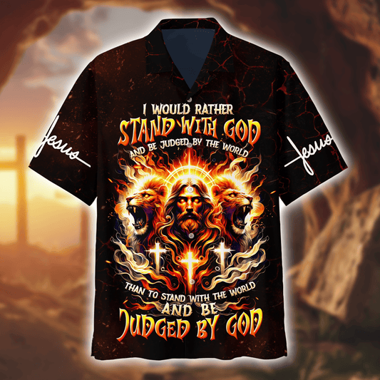 Premium U.S - I would rather stand with God - All Over Prints Hawaiian