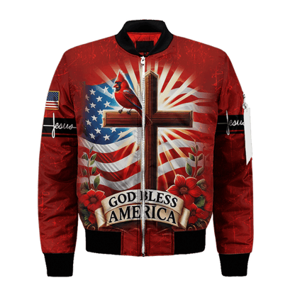 Premium U.S - God Bless America - All Over Prints Hawaiian