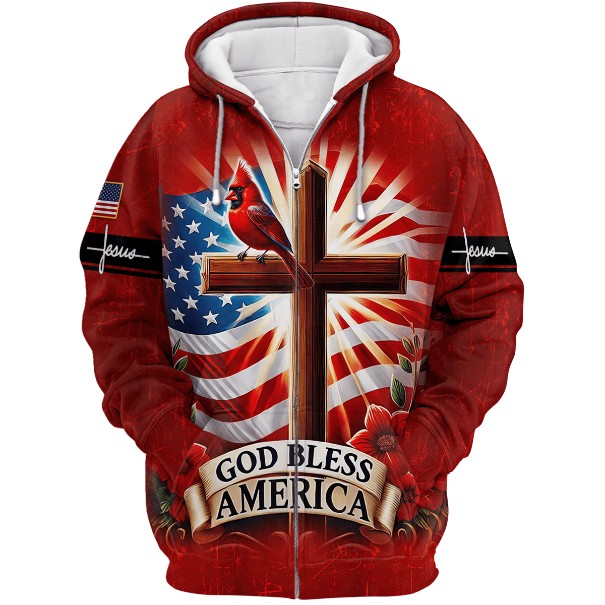 Premium U.S - God Bless America - All Over Prints Hawaiian