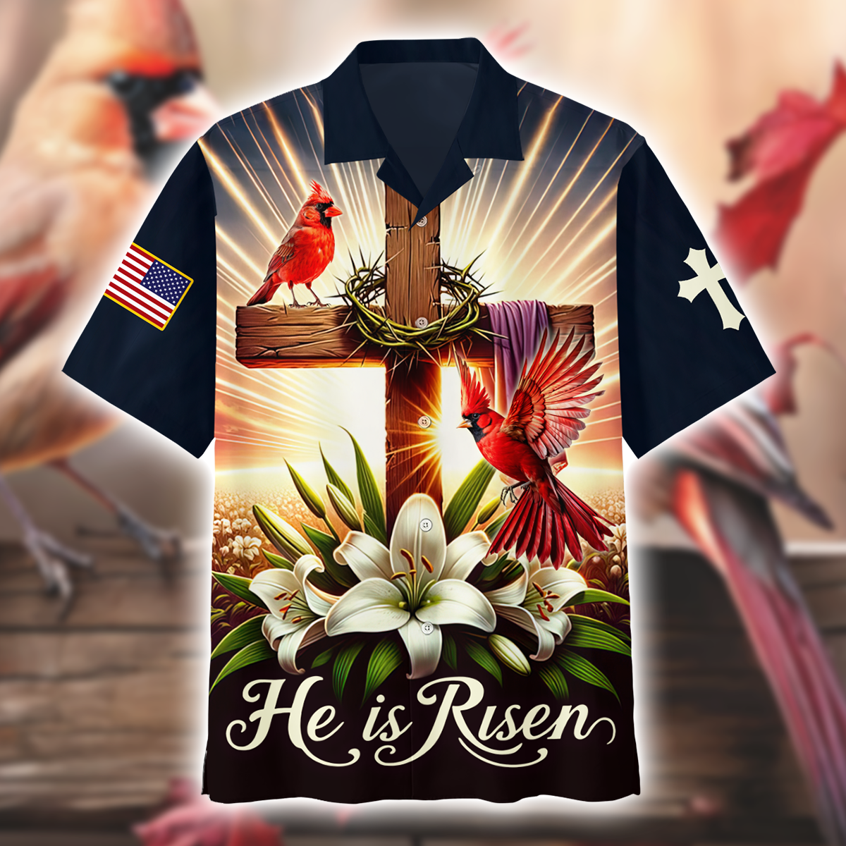 Premium U.S - He is risen - All Over Prints Hawaiian