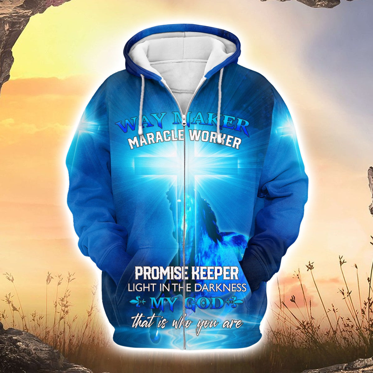 Way Maker Miracle Worker Jesus Christ Zip Hoodie, easychoo.com