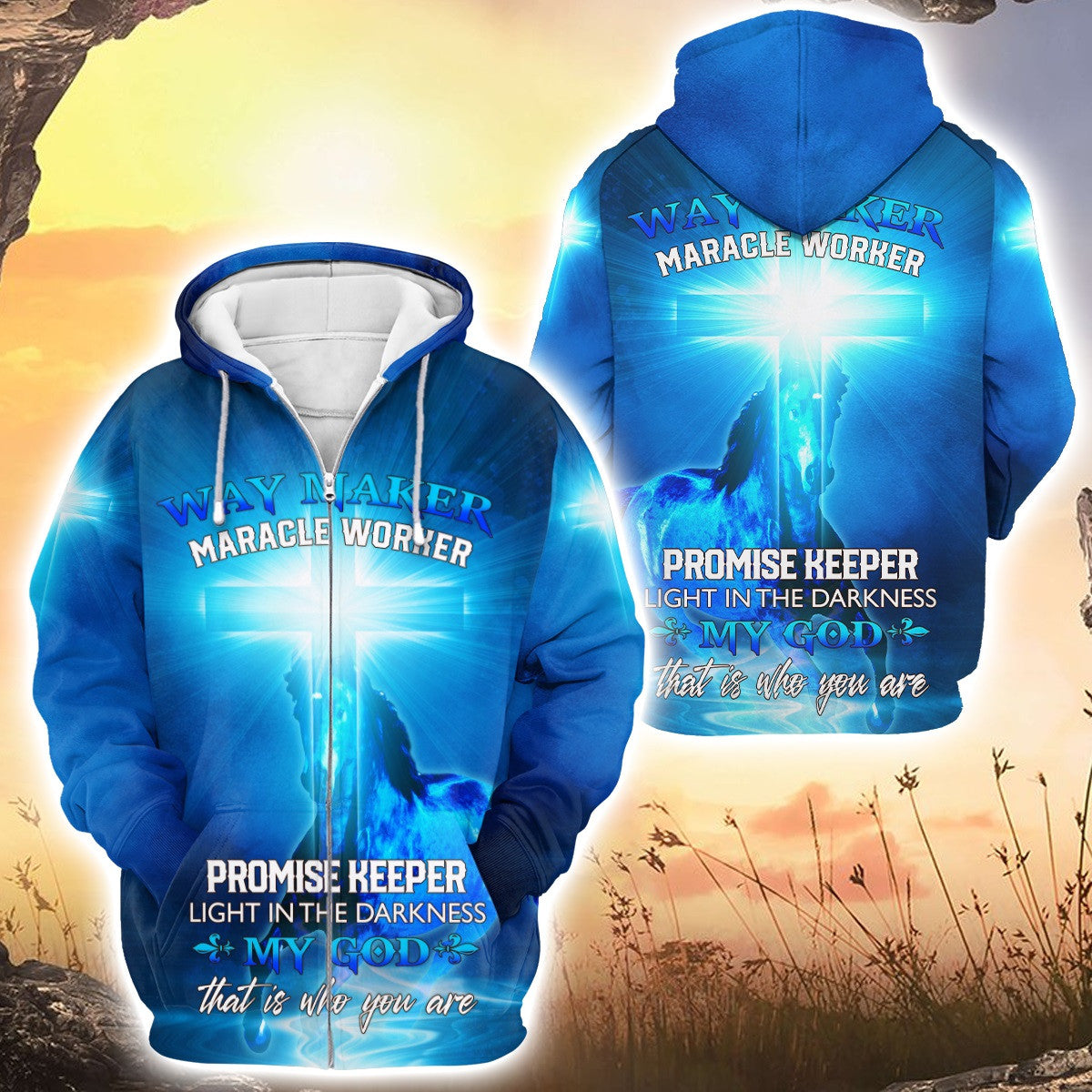 Way Maker Miracle Worker Jesus Christ Zip Hoodie, easychoo.com