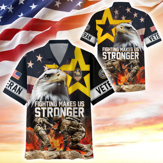 Apparel, Fighting Makes US Stronger, Hawaii Shirt , Gifts for veterans