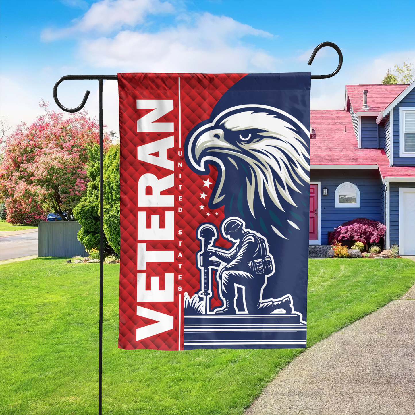 PREMIUM PROUDLY SERVED US VETERANS - FLAG , Gifts for veterans