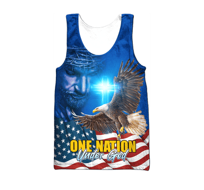 Premium U.S - One Nation Under God - All Over Prints, easychoo.com