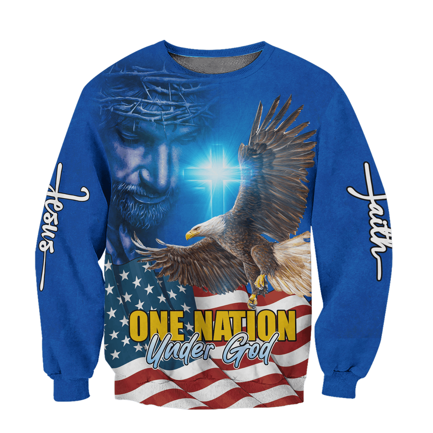 Premium U.S - One Nation Under God - All Over Prints, easychoo.com