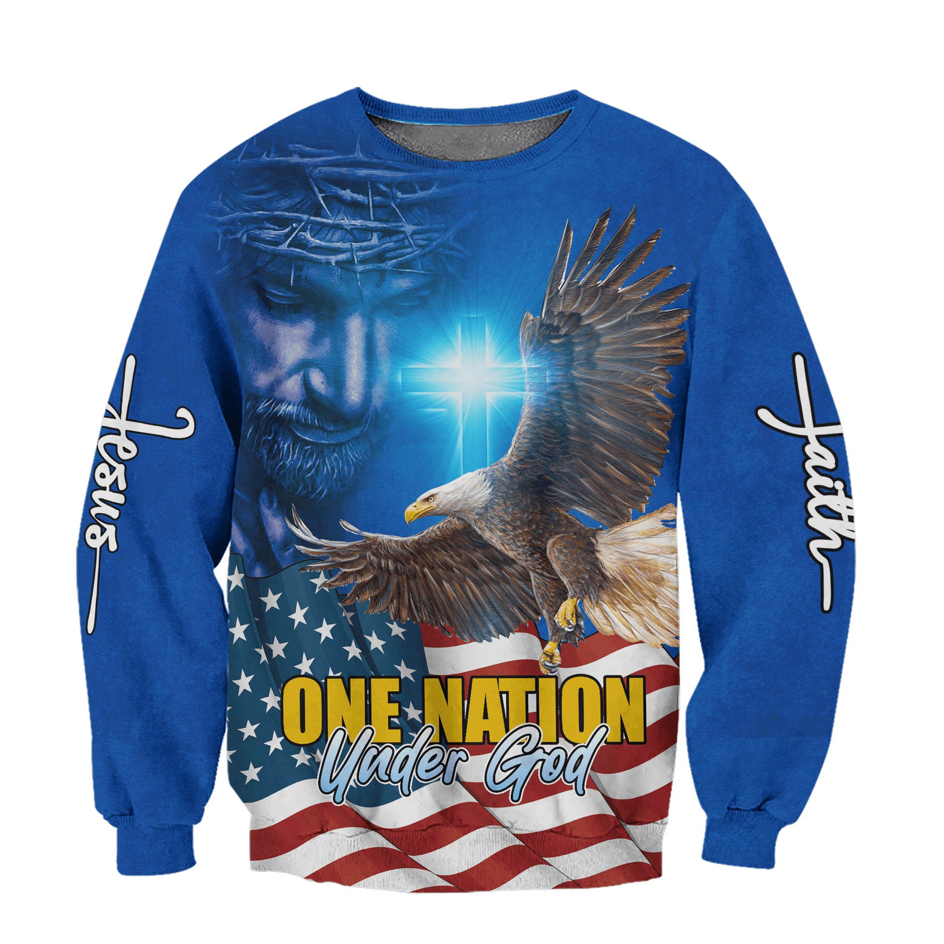 Premium U.S - One Nation Under God - All Over Prints, easychoo.com