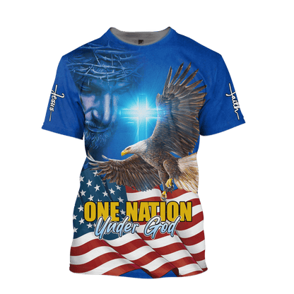 Premium U.S - One Nation Under God - All Over Prints, easychoo.com