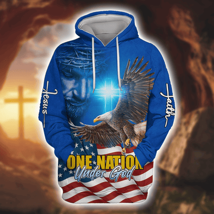 Premium U.S - One Nation Under God - All Over Prints, easychoo.com