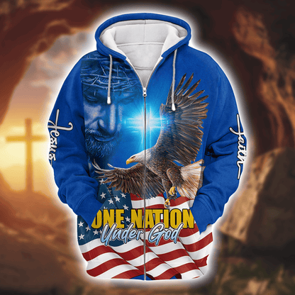 Premium U.S - One Nation Under God - All Over Prints, easychoo.com