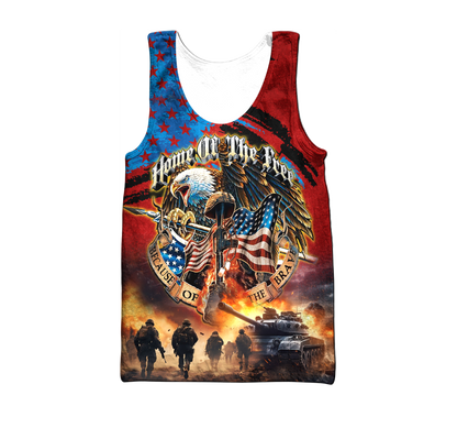 PREMIUM HOME OF THE FREE - HAWAII SHIRT , Gifts for veterans