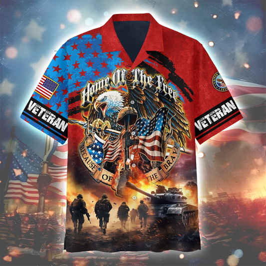PREMIUM HOME OF THE FREE - HAWAII SHIRT , Gifts for veterans