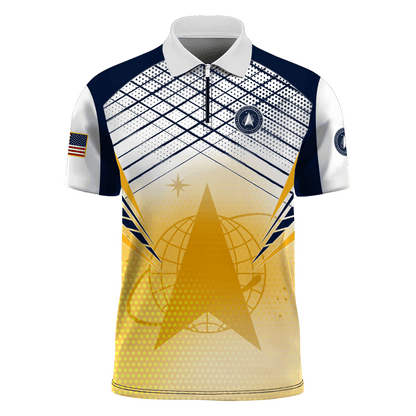 Premium U.S - United States Armed Forces scratch - Sport Zipper Polo shirt , Gifts for veterans