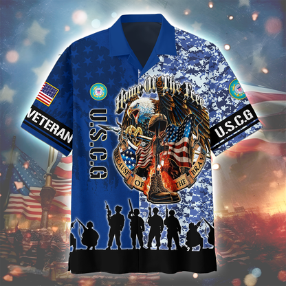 Premium American Pride U.S with Camo Veterans Hawaiian Shirt , Gifts for veterans