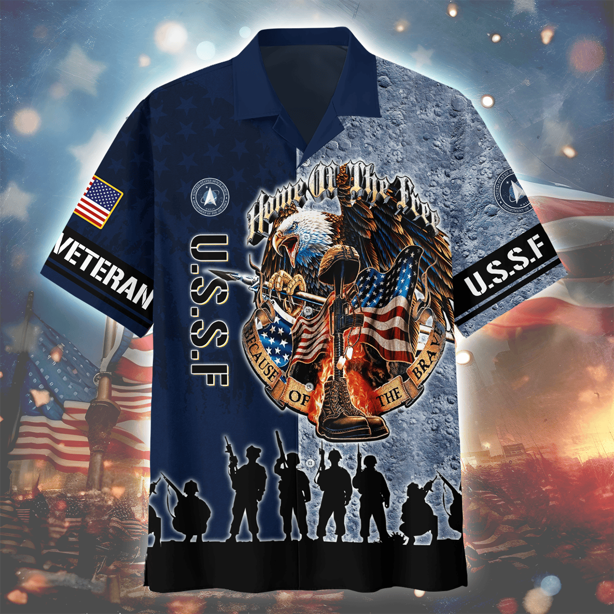 Premium American Pride U.S with Camo Veterans Hawaiian Shirt , Gifts for veterans