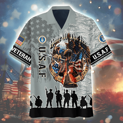 Premium American Pride U.S with Camo Veterans Hawaiian Shirt , Gifts for veterans