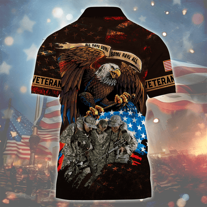 U.SApparel - All Gave Some, Some Gave All Veterans U.S - Zipper Polo , Gifts for veterans