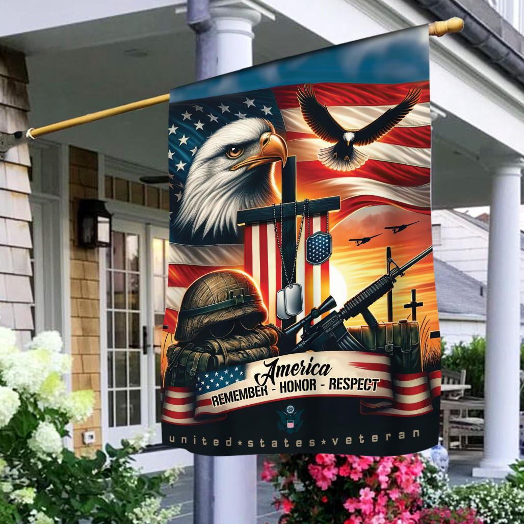 PREMIUM PROUDLY SERVED US VETERANS - FLAG , Gifts for veterans