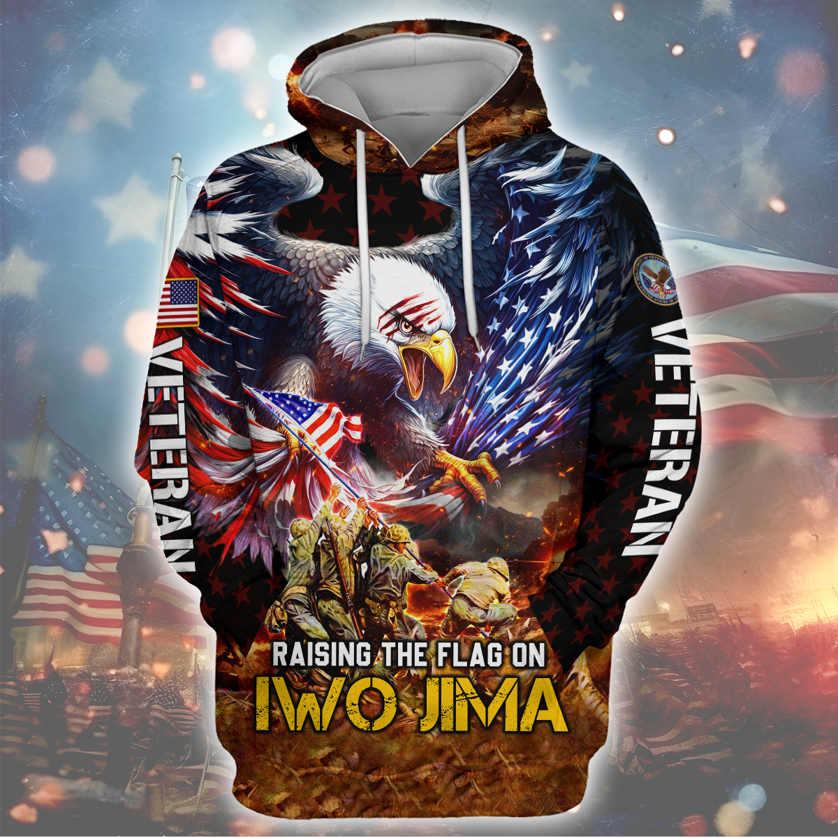 Premium U.S - Raising the Flag on Iwo Jima - U.S Veteran Shirts , Gifts for veterans