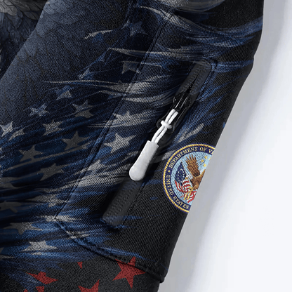 Premium U.S - Raising the Flag on Iwo Jima - Hoodie Half Zipper , Gifts for veterans